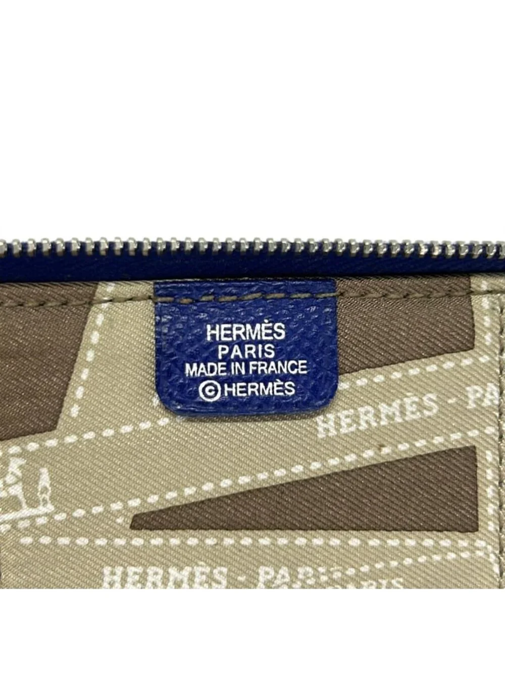Hermes Notebook Agenda Zip Silk'in Blue Saphir Zip Around